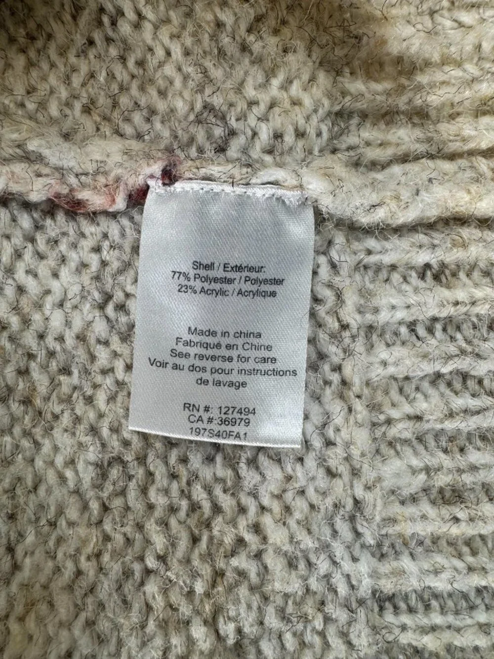 Heartloom Laylana Oatmeal Lilac Rust Striped Knit Sweater M